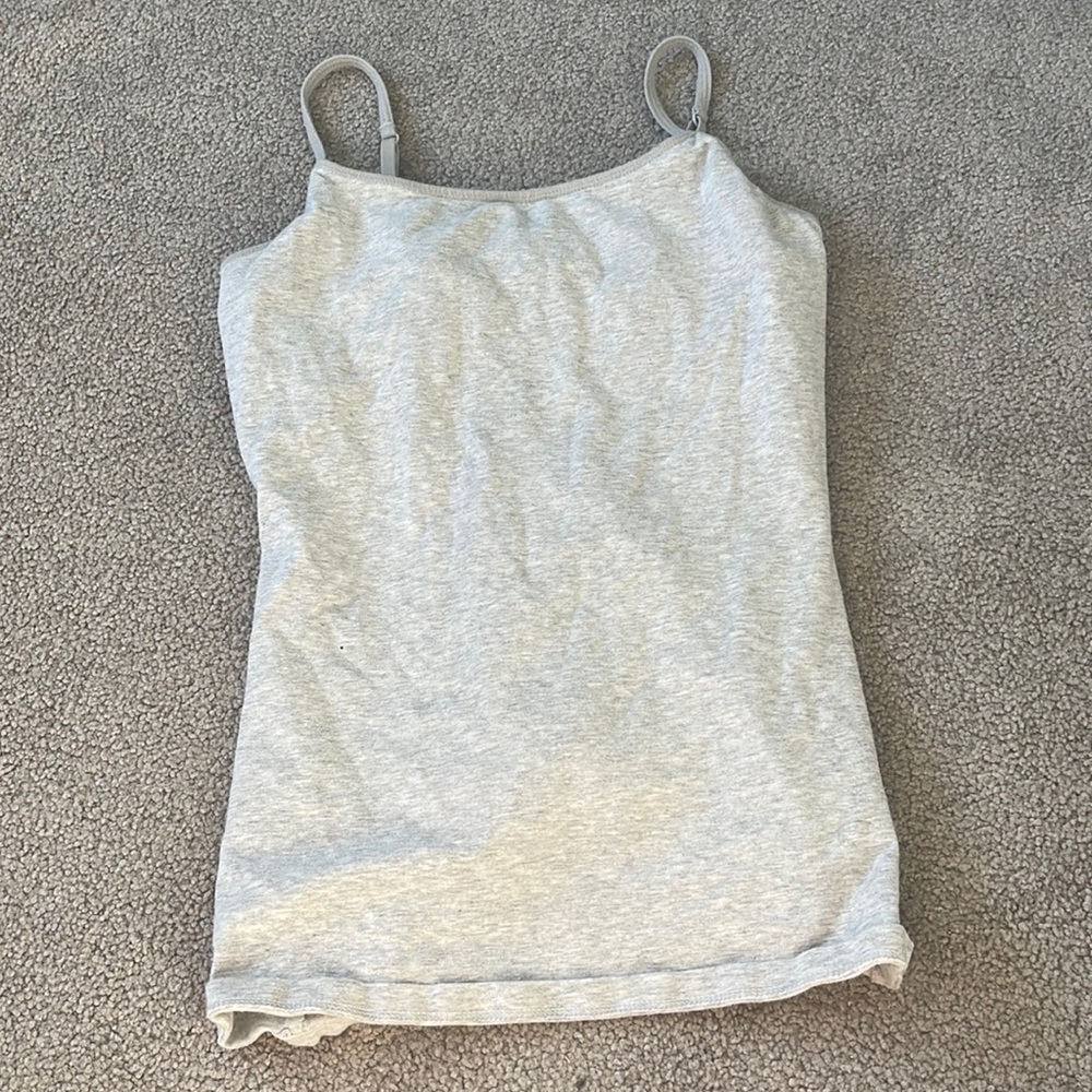 Tank top with extra material in the bra area